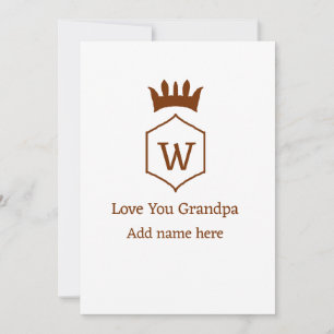 Invitación Te encanta que la corona de tu abuelo añada detall