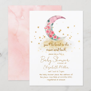 Invitación Te encantará la Luna y el Baby Shower