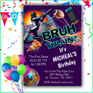 Invitación ¿Te Encerraste? Partido de cumpleaños de Sports Bo