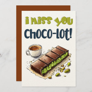 Invitación ¡Te Extraño Choco-lot! - Chocolate Kunafa Wordplay