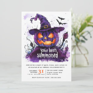 Invitación Te han llamado Halloween de calabaza acuática