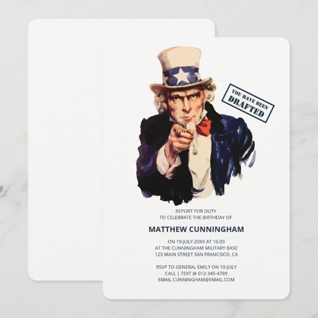 Invitación ¡Te Han Redactado! Celebración del Día B (Anverso / Reverso)