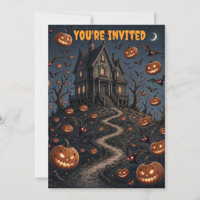 Invitación Te Invitan a Halloween (Anverso)