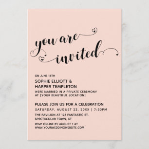 Invitación Te Invitan a la Ceremonia de Corazones Guión Recep