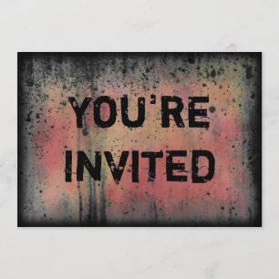 Invitación Te invitan a la colorida fiesta de Grunge Hallowee