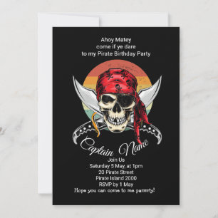 Invitación Te invitan a un cumpleaños pirata