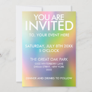 Invitación Te invitan colorido moderno y sencillo