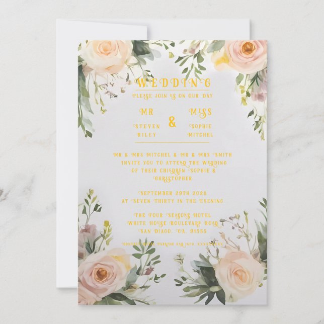 Invitación Te invitan: Una celebración del amor (Anverso)
