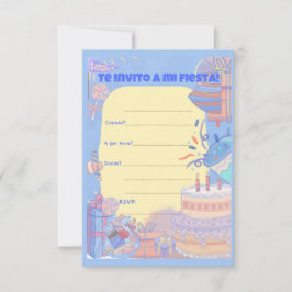 Invitación TE INVITO A MI FIESTA, muchacho