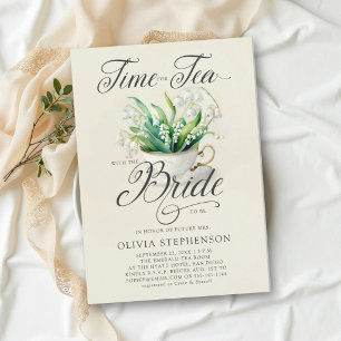 Invitación Té Lily of Valley Elegante Chic Fiesta de Despedid