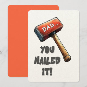Invitación ¡Te Lo Encerraste, Papá! Diseño de martillo auda