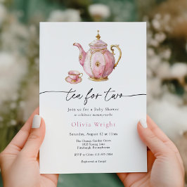 Invitación Té para dos Fiestas de té Baby Shower