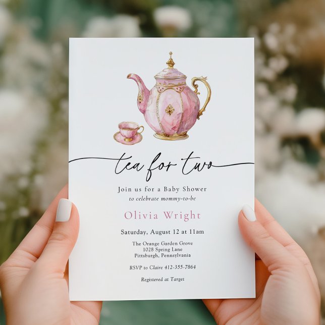 Invitación Té para dos Fiestas de té Baby Shower (Subido por el creador)