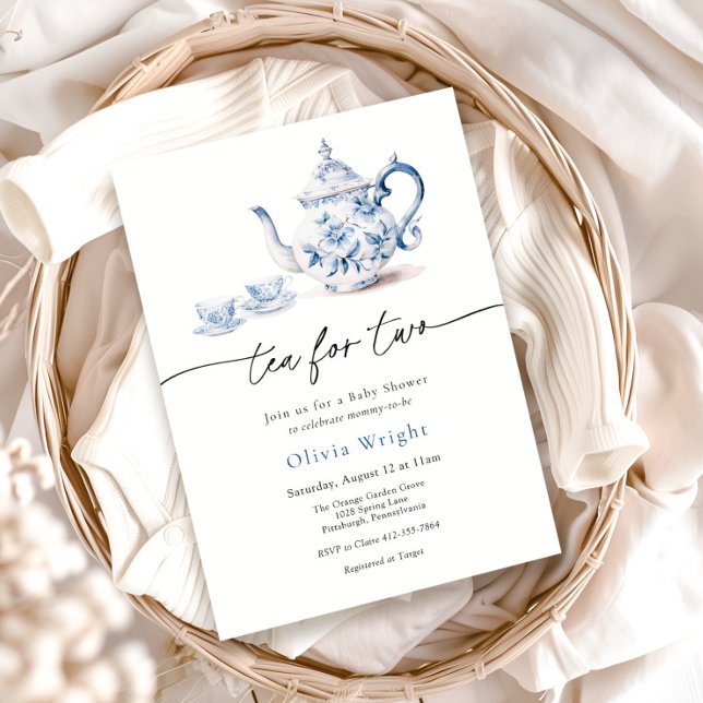 Invitación Té para dos Fiestas de té Baby Shower (Subido por el creador)