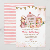 Té para dos princesas fiesta de cumpleaños del té 