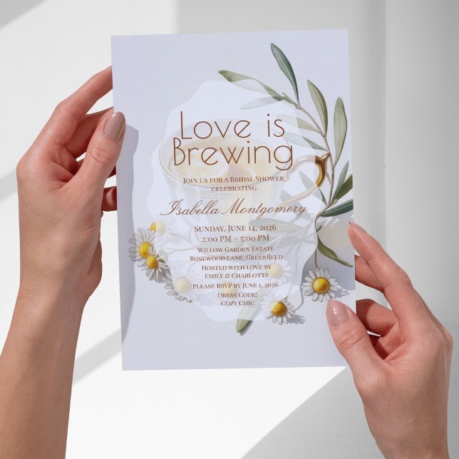Invitación Té Pastel de Amor en Ebullición Despedida de Solte (Love Is Brewing Pastel Tea Bridal Shower Invitations
)