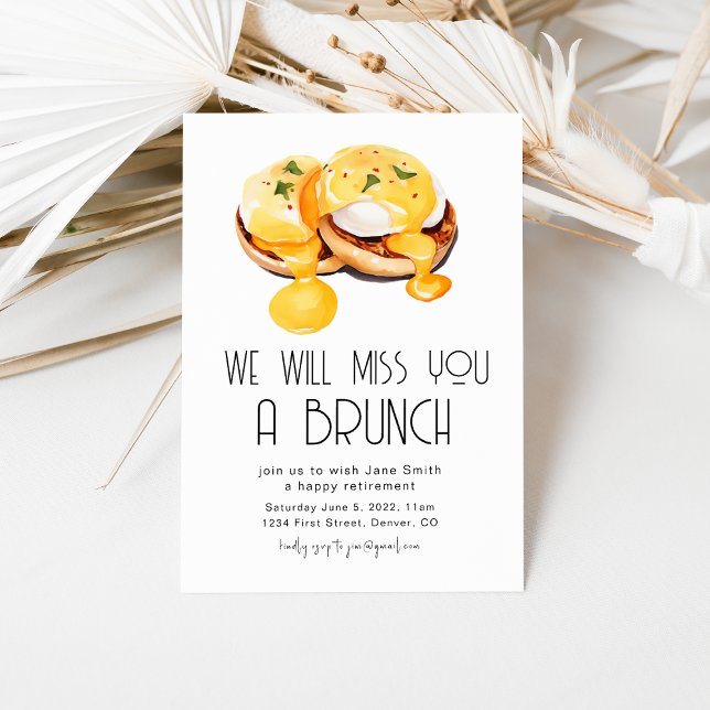 Invitación Te Perderemos Un Brunch De Jubilación De Brunch (Subido por el creador)