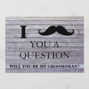 Invitación Te pregunto si serás mi Groomsman.