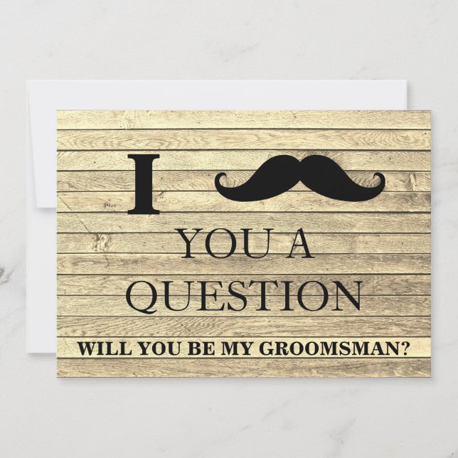 Invitación Te pregunto si serás mi Groomsman. (Anverso)