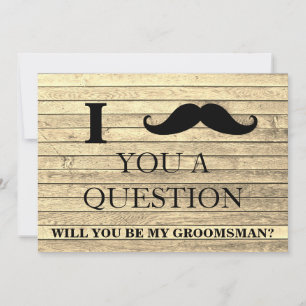 Invitación Te pregunto si serás mi Groomsman.