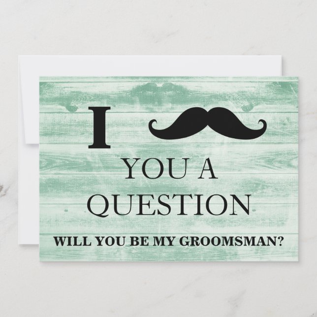 Invitación Te pregunto si serás mi Groomsman. (Anverso)