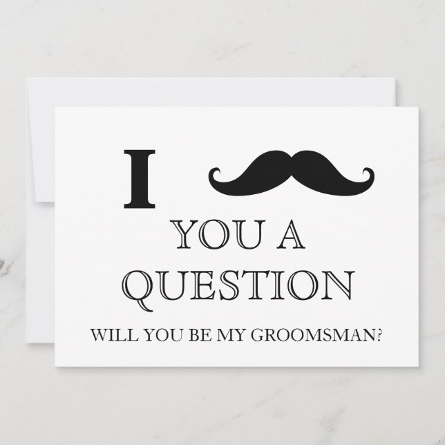 Invitación Te pregunto si serás mi Groomsman. (Anverso)