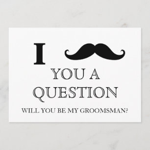 Invitación Te pregunto si serás mi Groomsman.