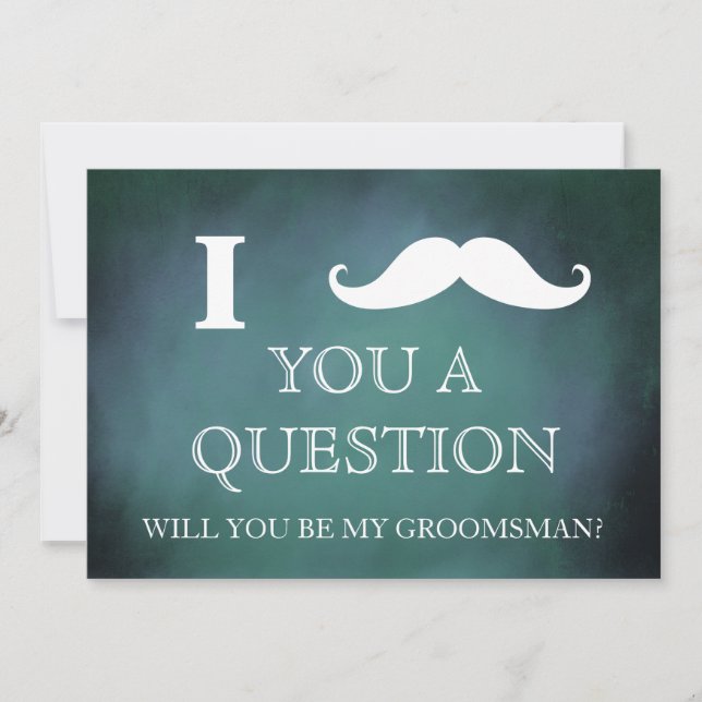 Invitación Te pregunto si serás mi Groomsman. (Anverso)