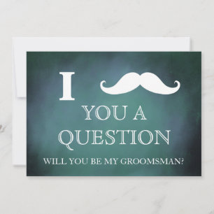 Invitación Te pregunto si serás mi Groomsman.