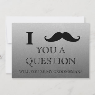 Invitación Te pregunto si serás mi Groomsman.