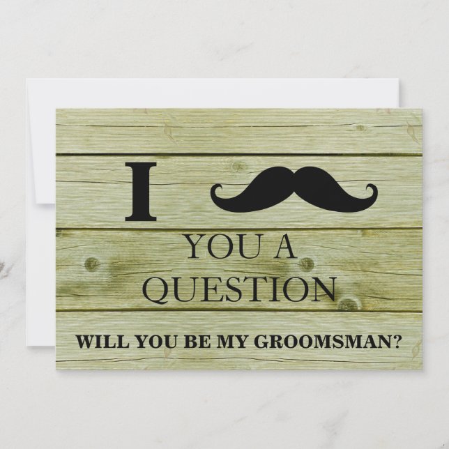 Invitación Te pregunto si serás mi Groomsman. (Anverso)