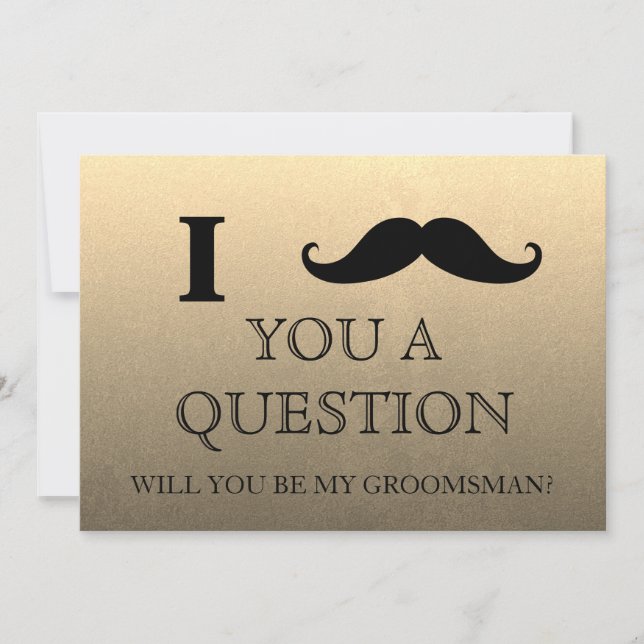 Invitación Te pregunto si serás mi Groomsman. (Anverso)