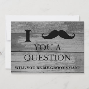 Invitación Te pregunto si serás mi Groomsman. Inv