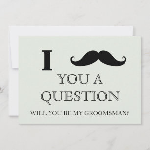 Invitación Te pregunto si serás mi Groomsman. Inv