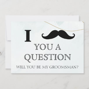 Invitación Te pregunto si serás mi Groomsman. Inv
