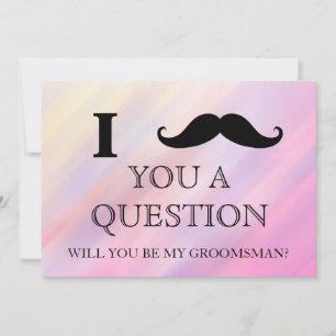 Invitación Te pregunto si serás mi Groomsman. Inv