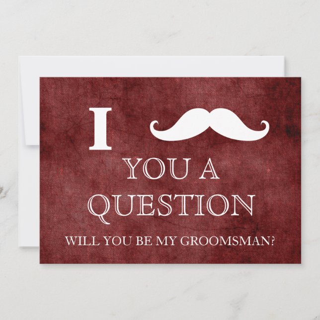 Invitación Te pregunto si serás mi Groomsman. Inv (Anverso)