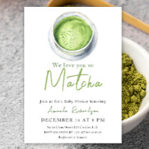 Te queremos así que Matcha Baby Shower