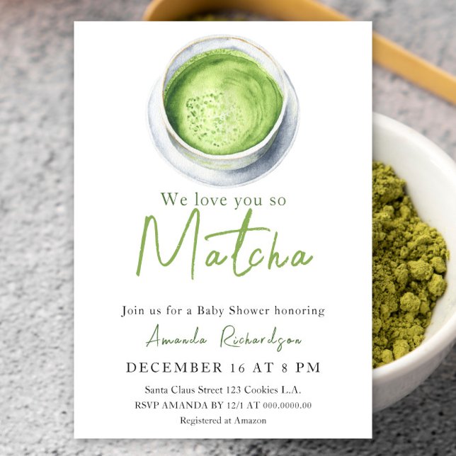 Invitación Te queremos así que Matcha Baby Shower (Subido por el creador)