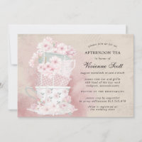 Té Tea Teacups Vintage Bridal Shower