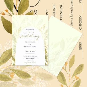 Invitación Té verde acuarela romántico artístico