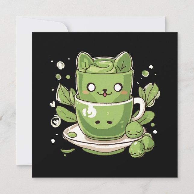 Invitación té verde matcha (Anverso)