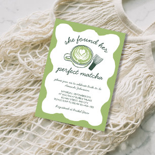 Invitación Té Verde Matcha Perfecto para Despedida de Soltera