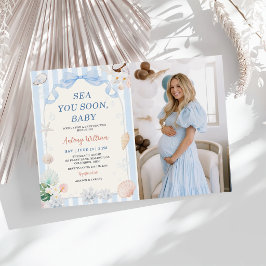 Invitación Te Veremos Pronto, Foto de Fiesta de Shower de Beb