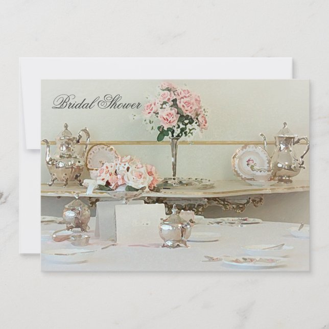 Invitación Tea Bridal Shower Invitation (Anverso)