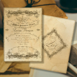 Invitación Tea de la celebración de cumpleaños 100 de la époc