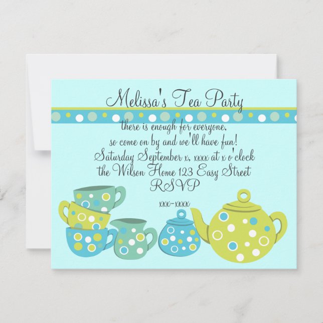 Invitación Tea Fiesta Bedoted (Anverso)