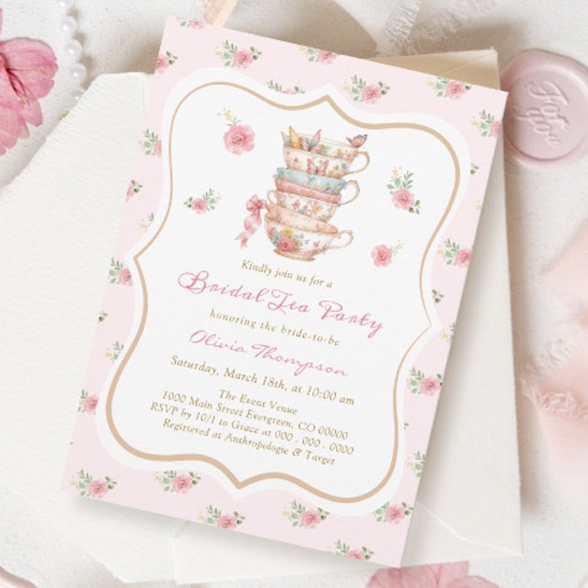 Invitación Tea Fiesta Bridal Shower (Subido por el creador)