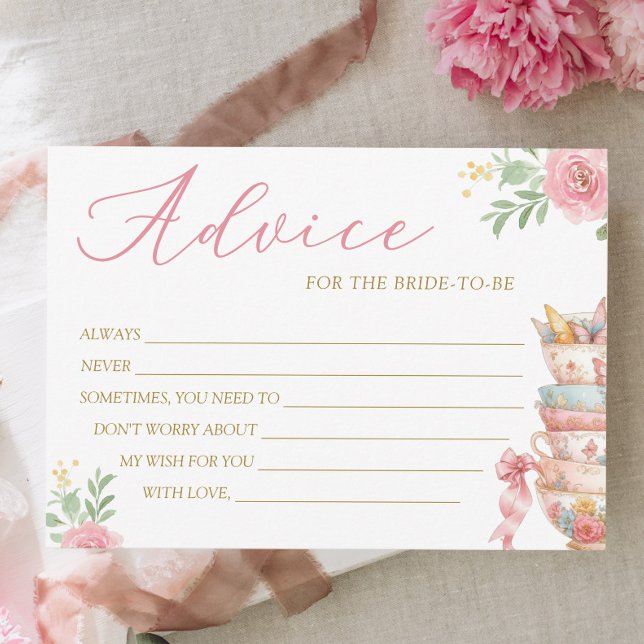 Invitación Tea Fiesta Bridal Shower Advance Card (Subido por el creador)