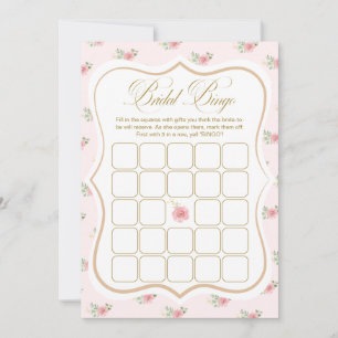 Invitación Tea Fiesta Bridal Shower Bingo Game Card